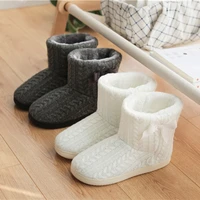 women winter warm ankle boots indoor plush slipper boots cozy home shoes opk