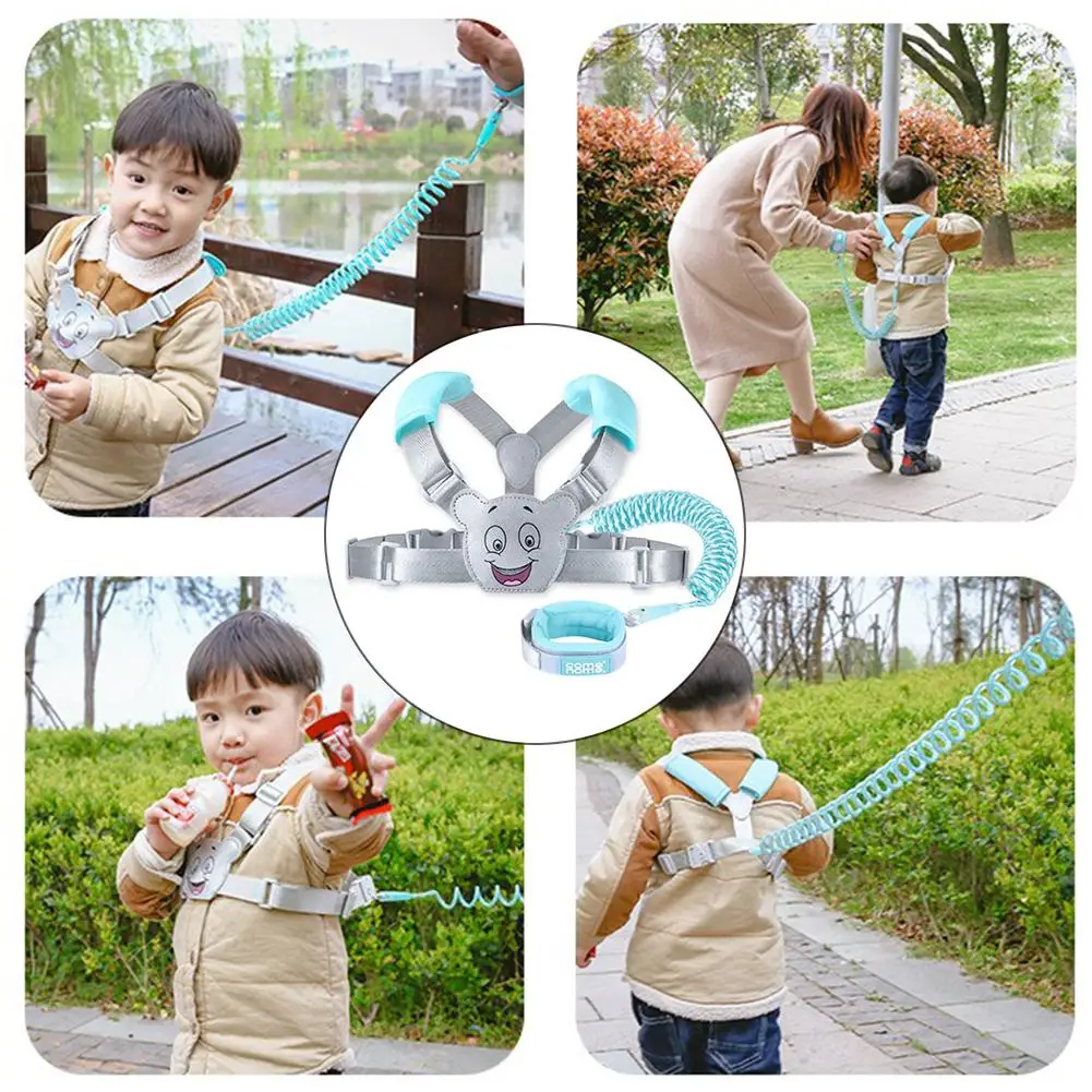 

2.5M Child Safety Anti-lost Wristband Harness Leash Adjustable Anti Lost Traction Rope 2 In 1 Kids Traction Rope Strap Bracelets