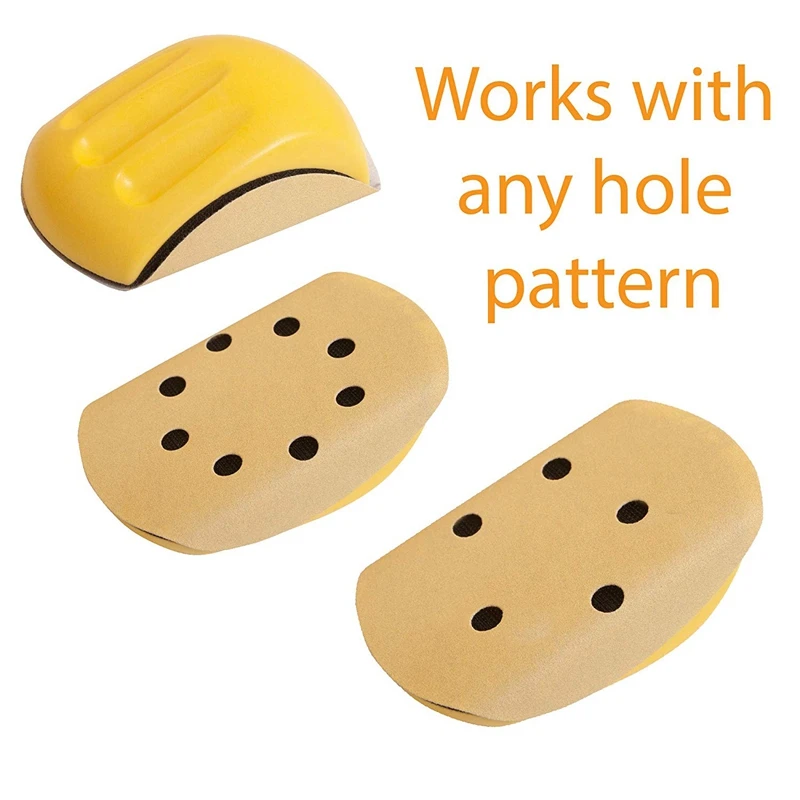 

NEW-Hand Sanding Block For Hook & Loop Sandpaper Hand Pad Polishing Pad Abrasive Tools