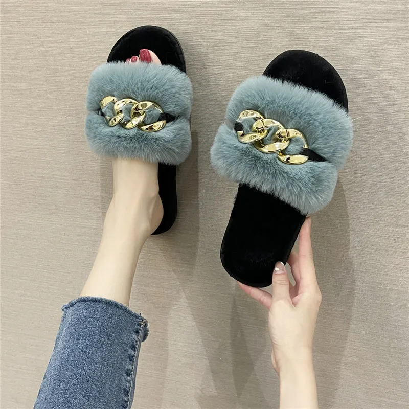

New Fashion Home Slippers Winter Shoes For Women 2021 Home Slippers Basic Warm Slippers