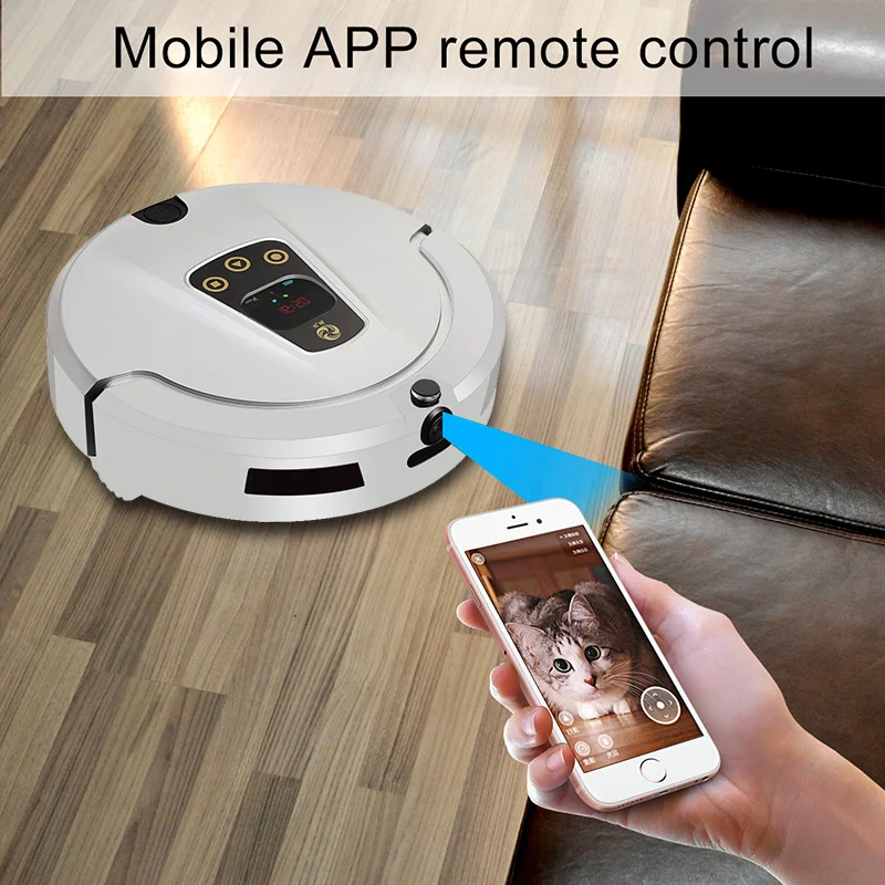 Робот пылесос Мощное всасывание для тонкий ковер и жесткий пол большая мусорная