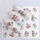 1 лист зимних снежинок YZWLE, Полные Обертывания для нейл-арта, водные переводные наклейки, рождественский стиль, наклейки для маникюра, DIY