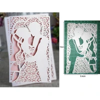 metal cutting dies cut mold wedding couple lace frame decoration scrapbook paper craft knife mould blade punch stencils dies