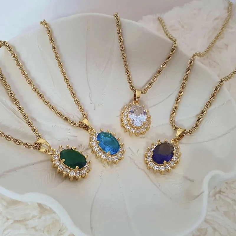 YC-UPGO Vintage Colorful Necklace For Women Retro Red Crystal Round Shape Pearl Choker Necklaces Gifts Jewelry | Украшения и