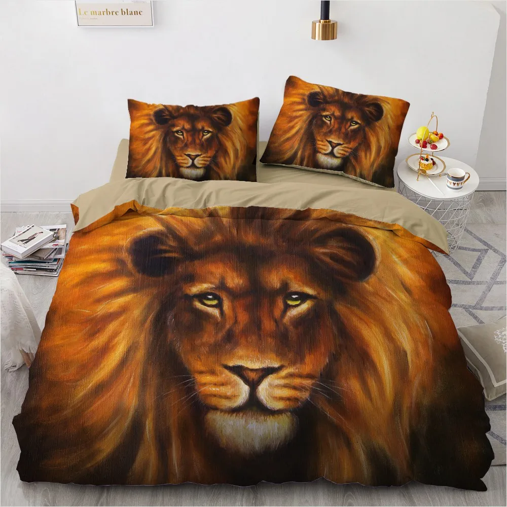 3D Bedding Sets Leopard Custom Duvet Quilt Cover Set Comforter Bed Linen Pillowcase King Queen Full Size 140*210 Home Texitle | Дом и сад