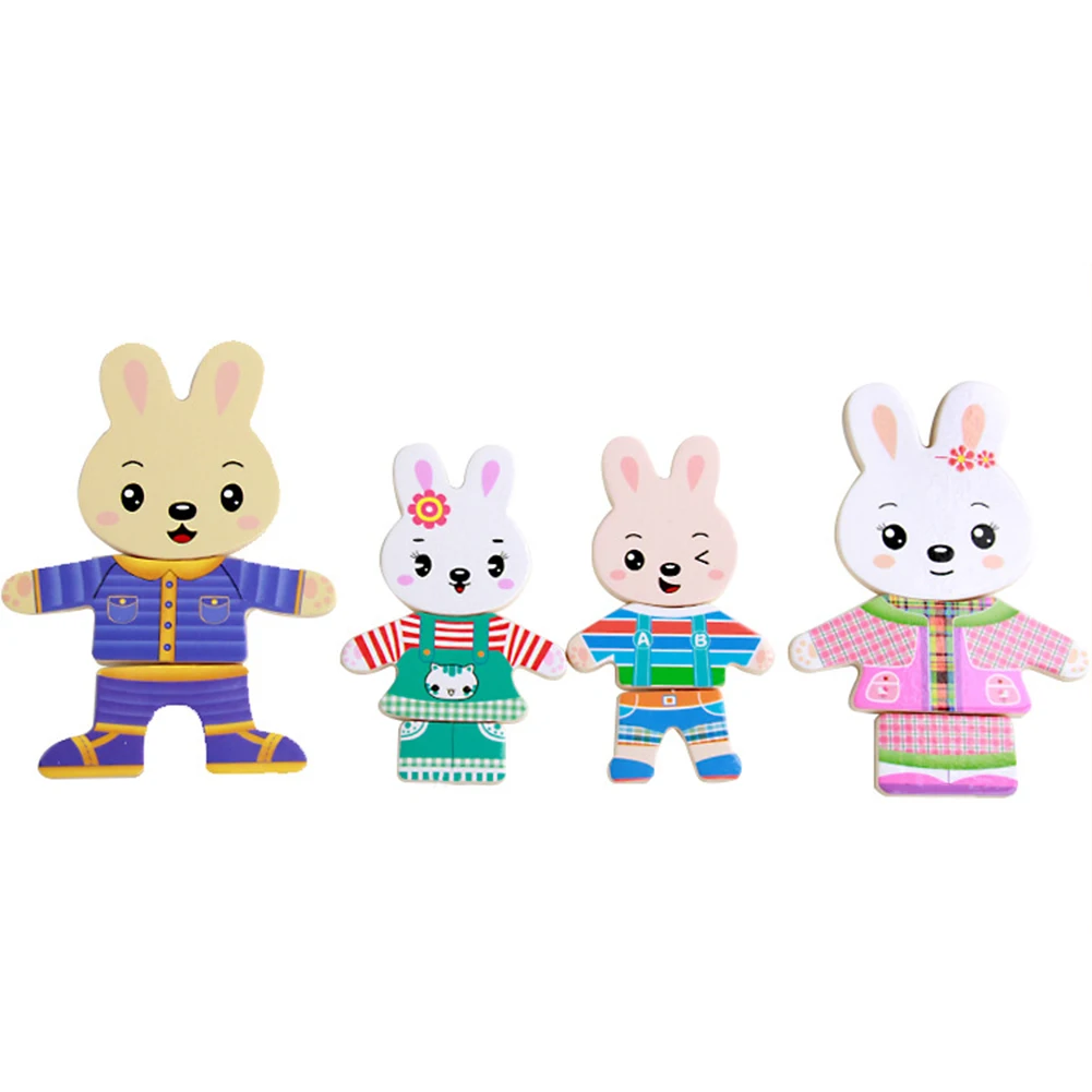 Детская деревянная головоломка с кроликами и коробкой для хранения | Игрушки