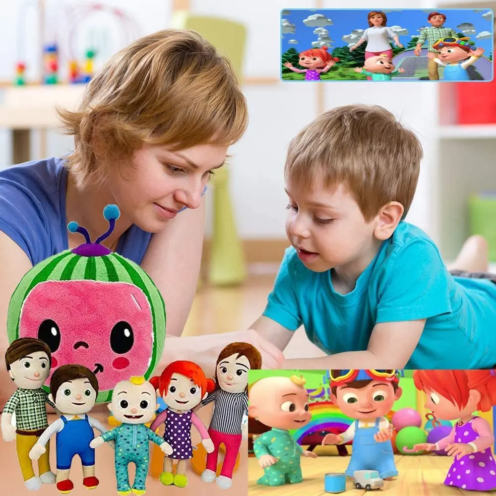 

15-33cm Cartoon Plush Toys Family Happy Dollhouse Sister Brother Mom And Dad Toy Dolls Chritmas Gift Kid Educational Pretend Toy