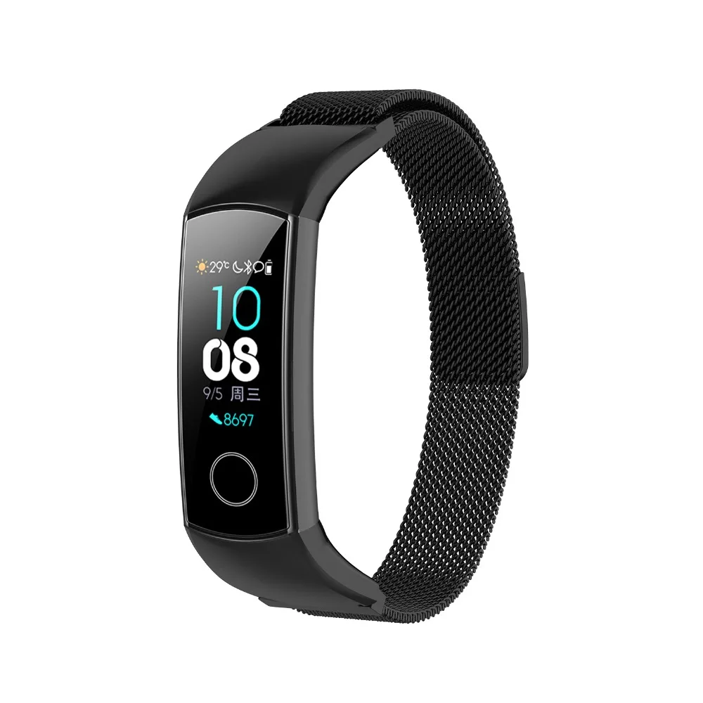 Металлический Миланский ремешок для часов huawei Honor Band 4 5 Магнитный металлический браслет для Honor Band 4 Band 5 аксессуары ремень