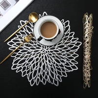 pvc hollow nordic style non slip kitchen placemat coaster insulation pad dish coffee table mat home hotel decor