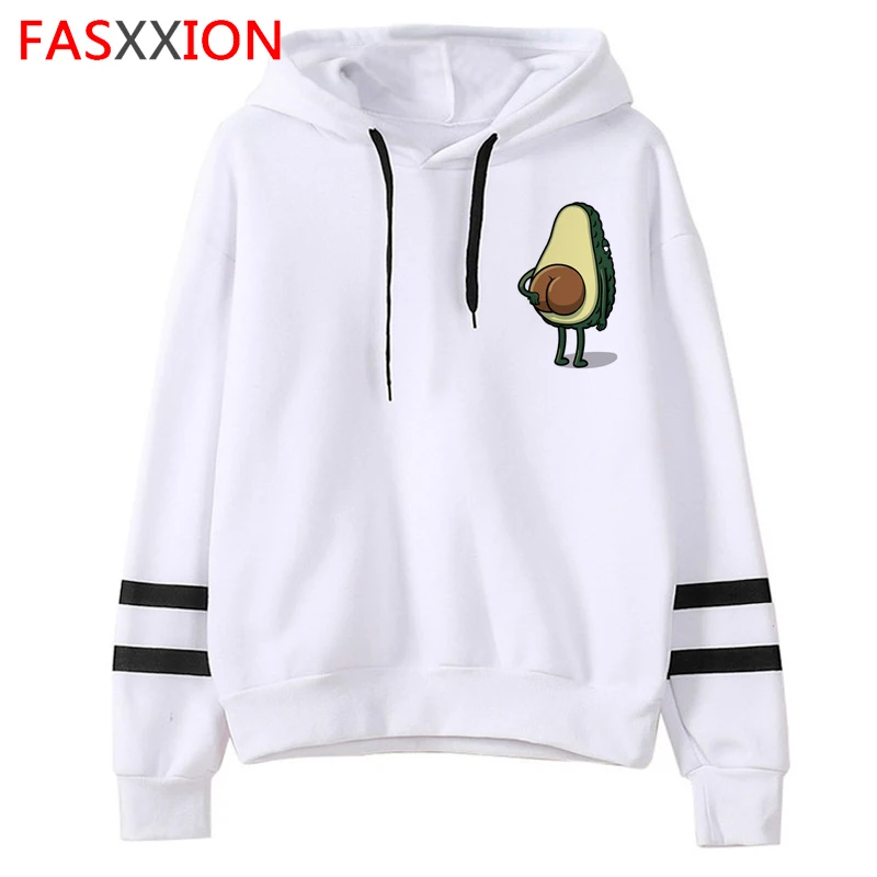 Милые женские толстовки с капюшоном в стиле авокадо забавные мультяшные