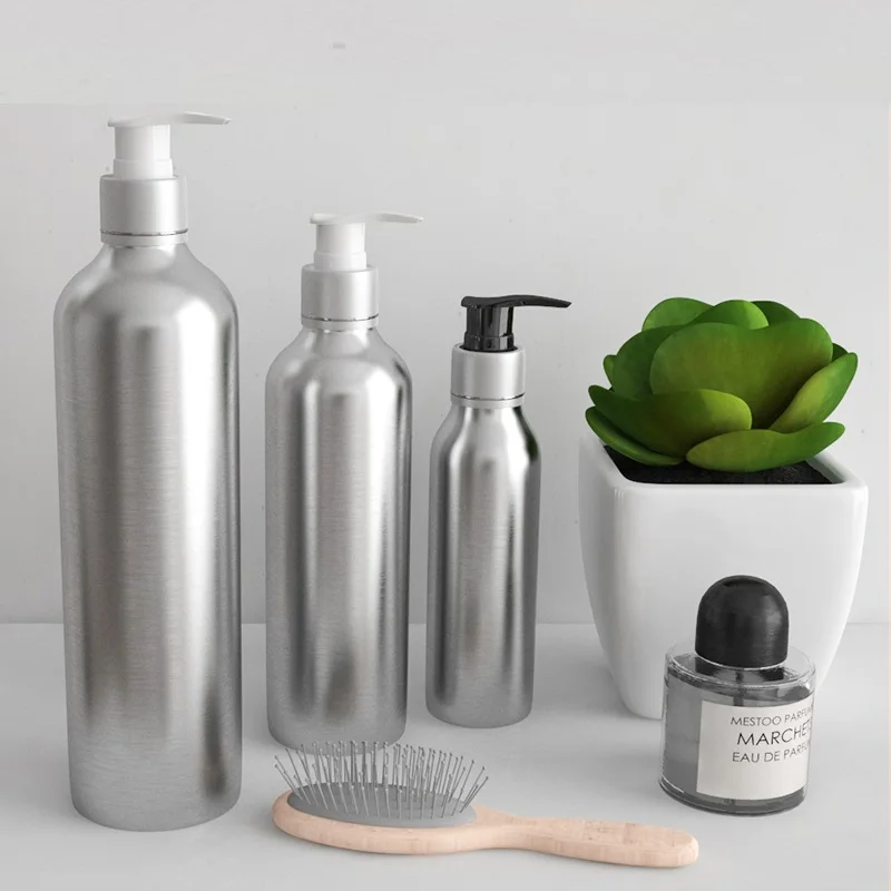 Алюминиевый металлический флакон 100 мл Серебряный ошейник насос для лосьон