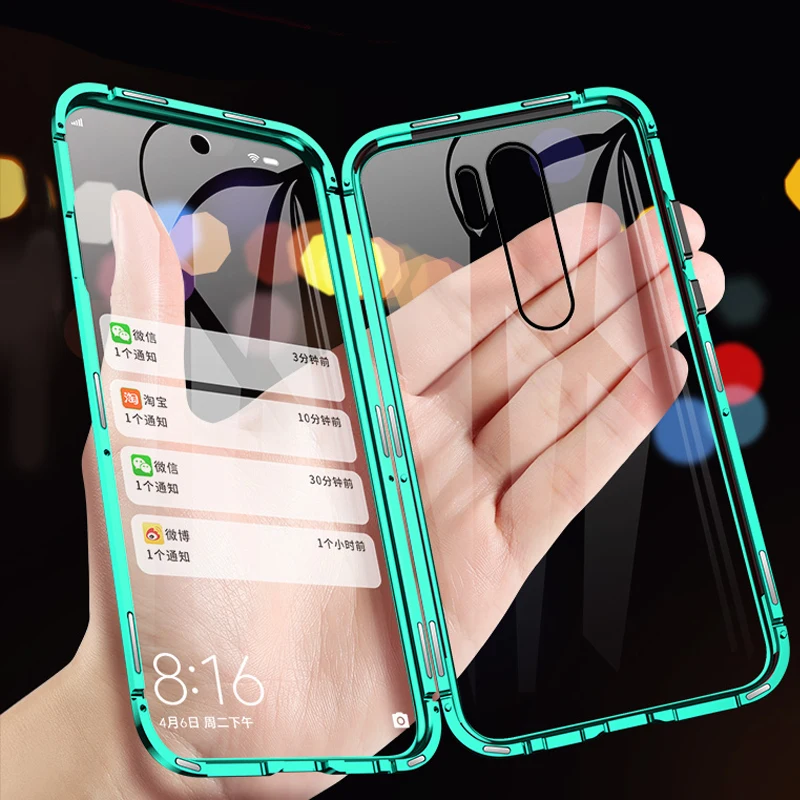 

Двусторонний Магнитный абсорбирующий металлический чехол для OPPO A9 2020 A5 2020, полноразмерный защитный чехол для OPPO F11 Pro f11 чехол для телефона, ч...