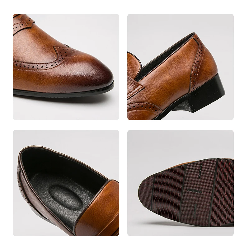 Классическая мужская повседневная обувь Новинка 2020 года Фирменные кожаные