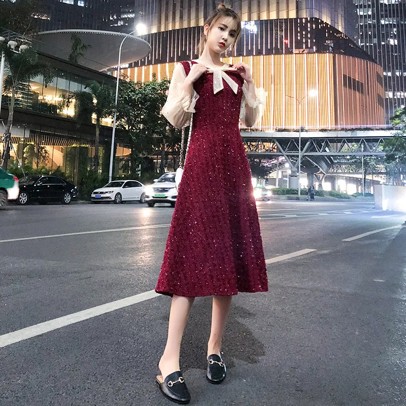 

Z Autumn New Mid-length Dress Large Size Dress