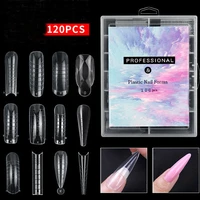 120pcs professional artificial false nail tips mould 12 styles coffin scale tips with uv gel for nail extension fake nails 2021