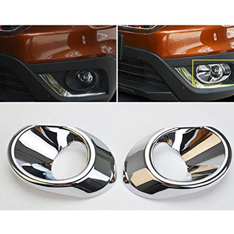 Car Styling Cover Detector ABS Chrome Front Fog Light Lamp Trim Frame Moulding 2Pcs for Suzuki S-Cross Scross SX4 2017 2018 2019 |