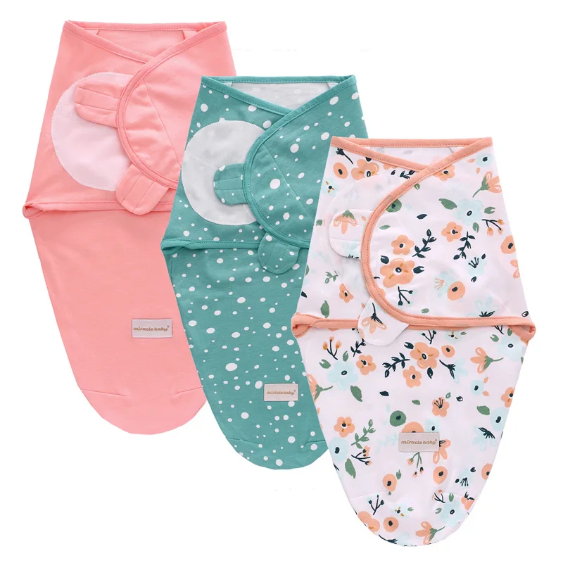 

Newborn Baby'S Swadding Bag Wrapped With Cotton Printted Extract Envelope For Discharge Baby Stuff 3pcs Set Universal 2021