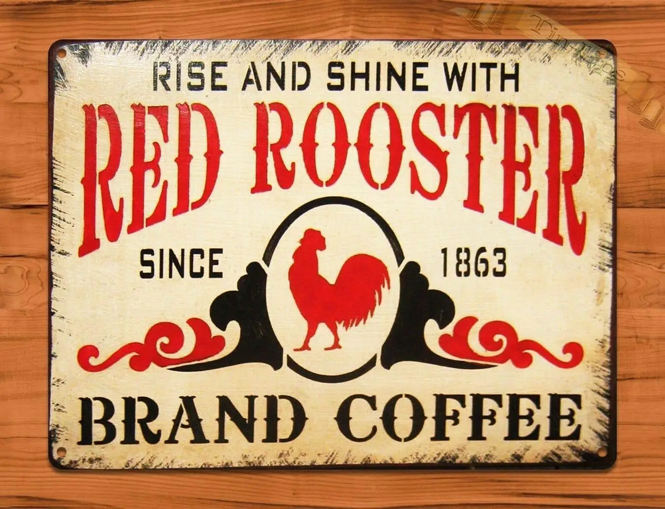 

Old Red Rooster Coffee Kitchen Chicken Rustic Wall Decor Bathroom Bar Pub Bedroom Parlor Restaurant Cafe Store Garage Cat Club P