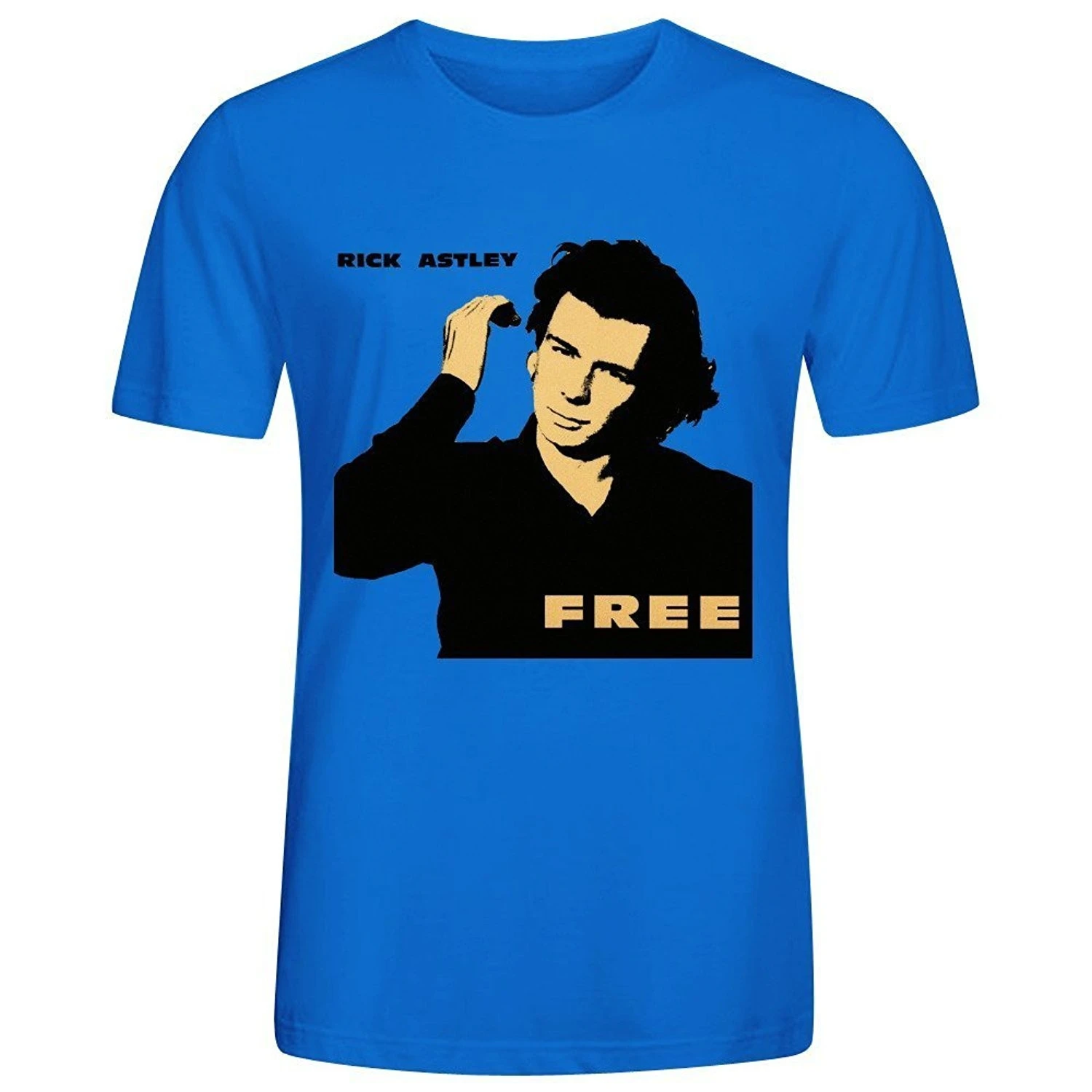 Футболки с круглым вырезом Rick Astley Free | Мужская одежда
