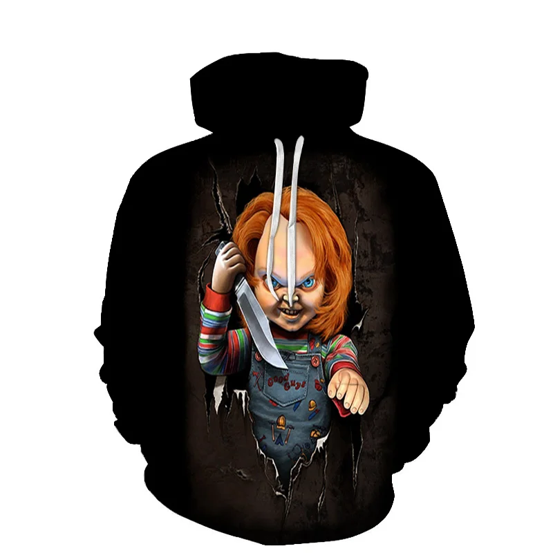 

Terror Demon Printed Men's Hoodies Oversized Sweatshirts 3D Hooded Sping/Autumn Men Street Harajuku Long Sleeve Clothing