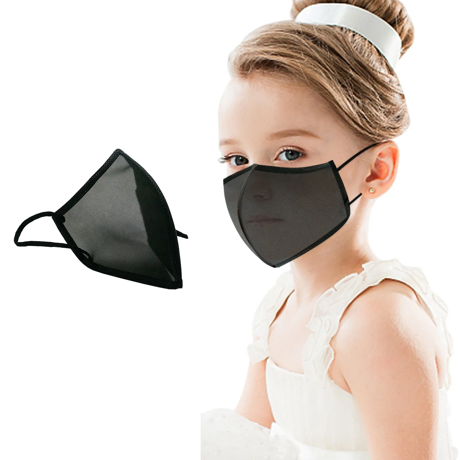 Woman Breathable Net Yarn Design Masks Washable Mesh Fabric Cloth Face Mask Cover Adult Protec Earloop Bandage | Тематическая