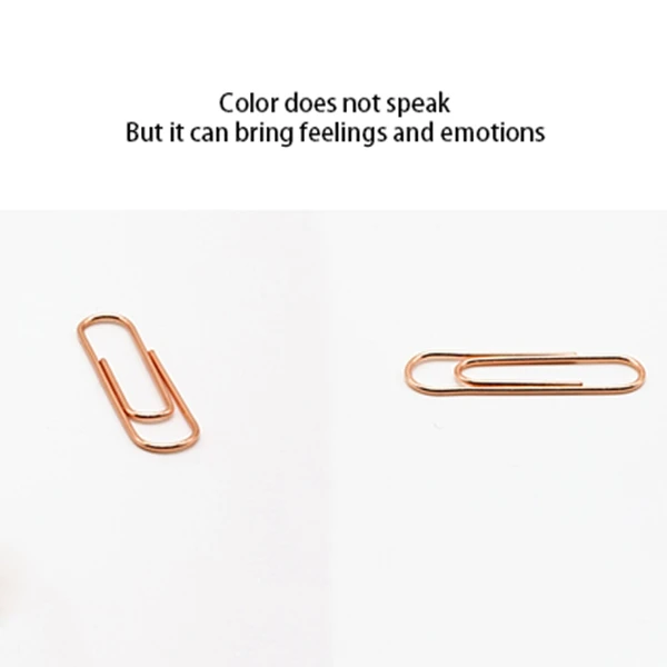 

100 Paper Clips in Rose Gold Magnetic Clip Dispenser, Rose Gold Paper Clips Holder, 28mm, Rose Gold, 100 Clips Per Box
