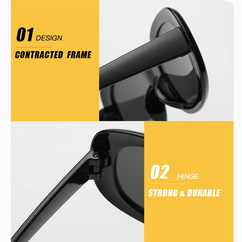 Винтажные овальные Круглые Солнцезащитные очки женские дизайнерские