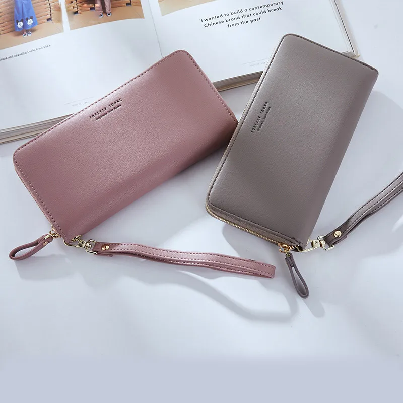 

Wristband Women Long Clutch Wallet Large Capacity Wallets Female Purse Lady Purses Phone Pocket Card Holder Carteras