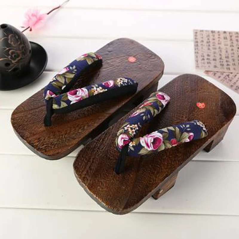 Деревянные сабо унисекс в японском стиле Geta Мужская и женская обувь для косплея