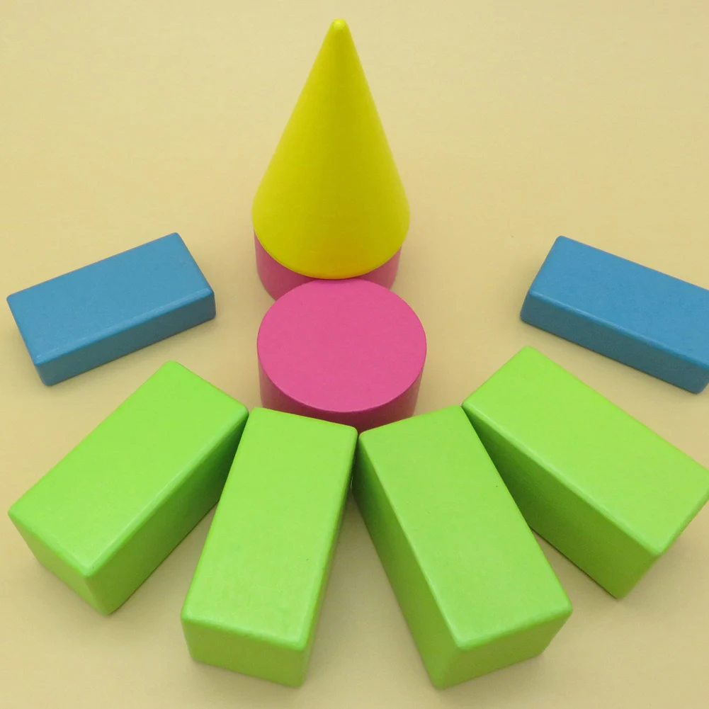 

32Pcs/Set Wooden 3D Geometry Solid Blocks Montessori Game Toys Kids Learning Math Educational Toy