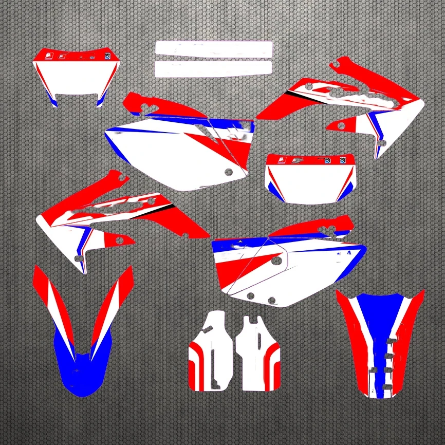 

Full set Sticker Kit Customized Number Graphics & Backgrounds Decals For Honda CRF250X CRF 250 X CRF250 2004-2013 2005 2006 2007