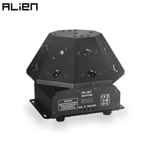 Лазерный проектор ALIEN 3 в 1, RGB-проектор + светодиодный луч RGB + белый стробоскоп, дискотека, вечеринка, танцы, вращасветильник