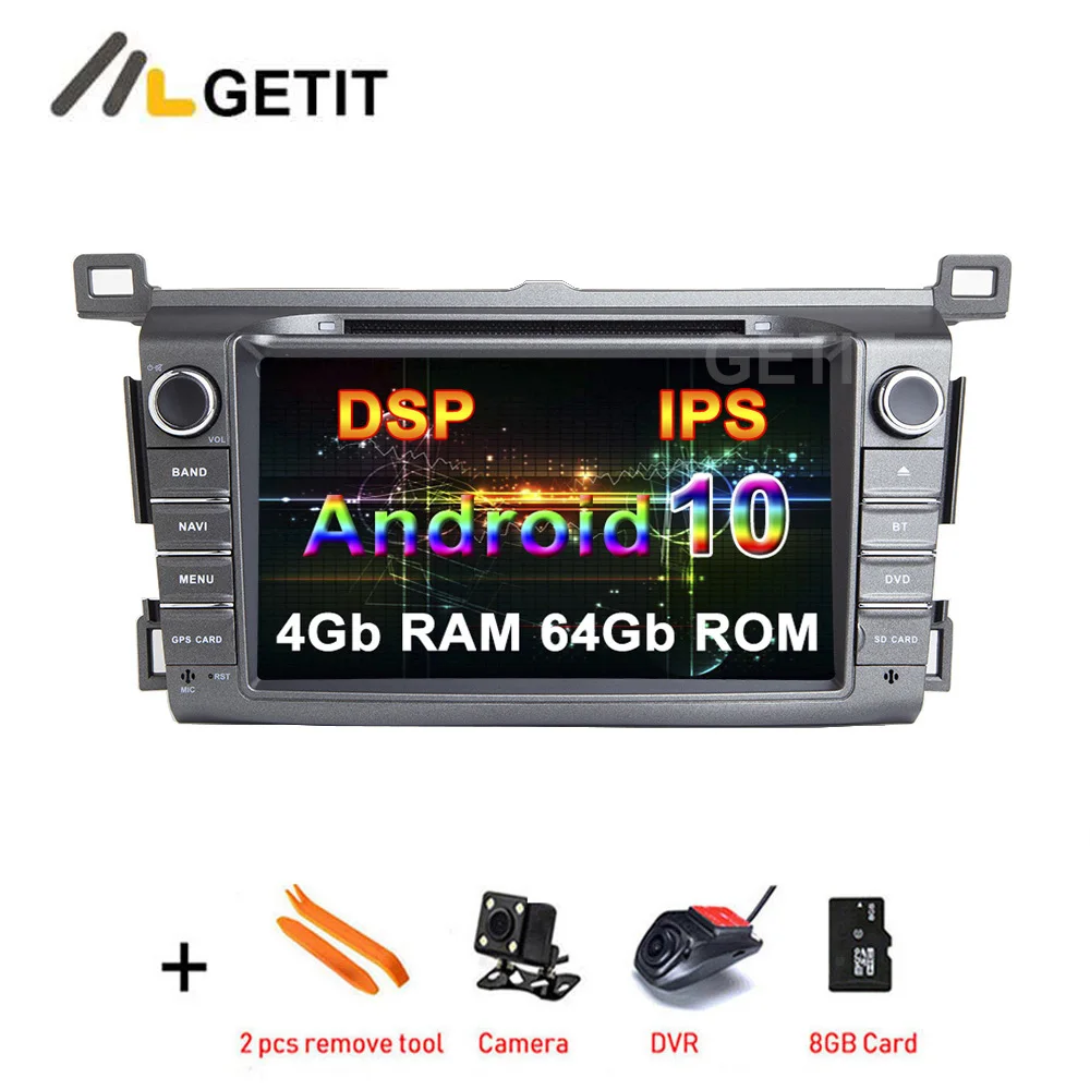 DSP Android 10 автомобильный DVD плеер стерео для Toyota RAV4 RAV 4 2013 2017 с Wifi BT Радио