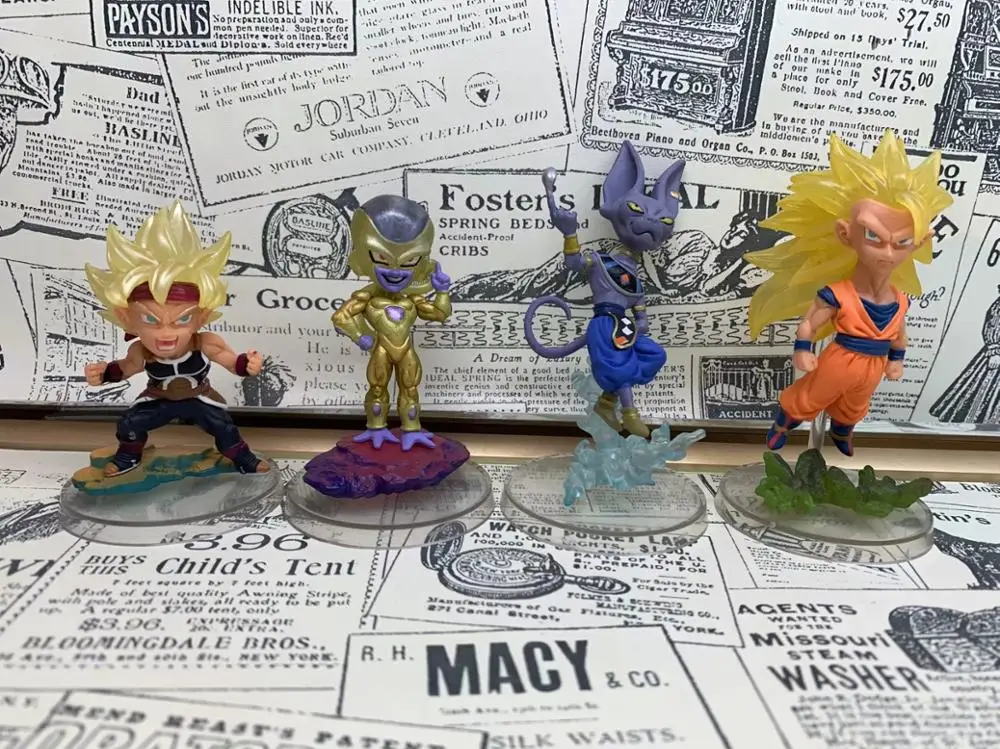 Аниме 7 9 см 4 шт/sest Dragon Ball экшн фигурка Фриза Gogeta Vegeta Birusu Q версия ПВХ игрушечные