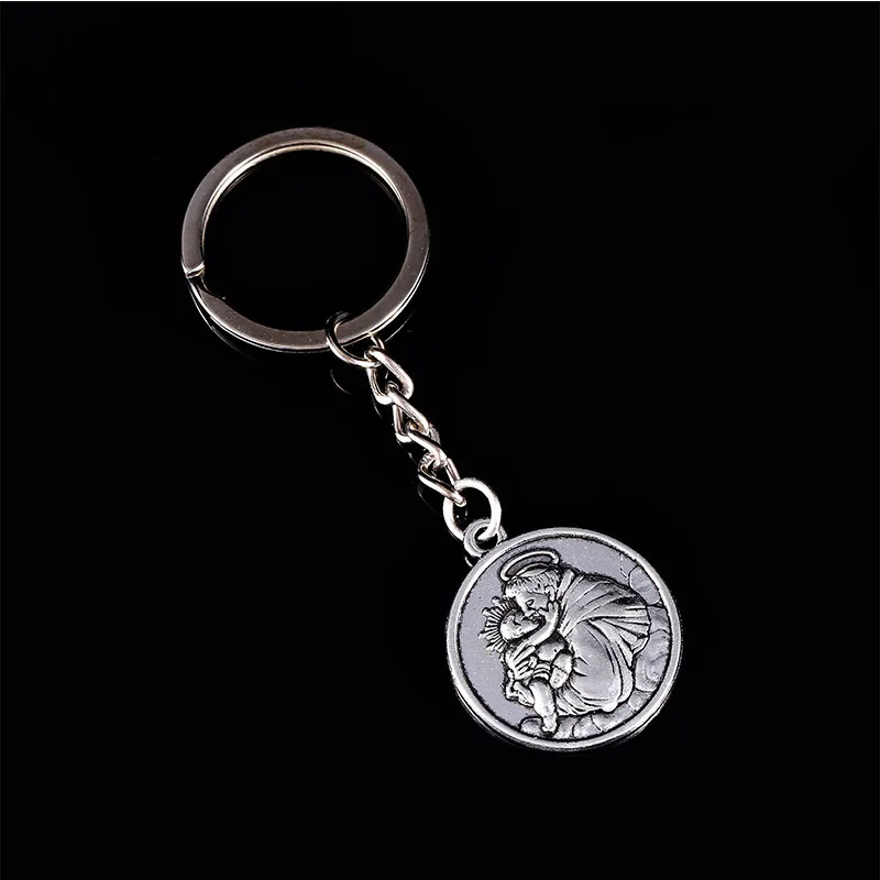 Цепочка для ключей с изображением Святой Христофора цепочка католической Девы