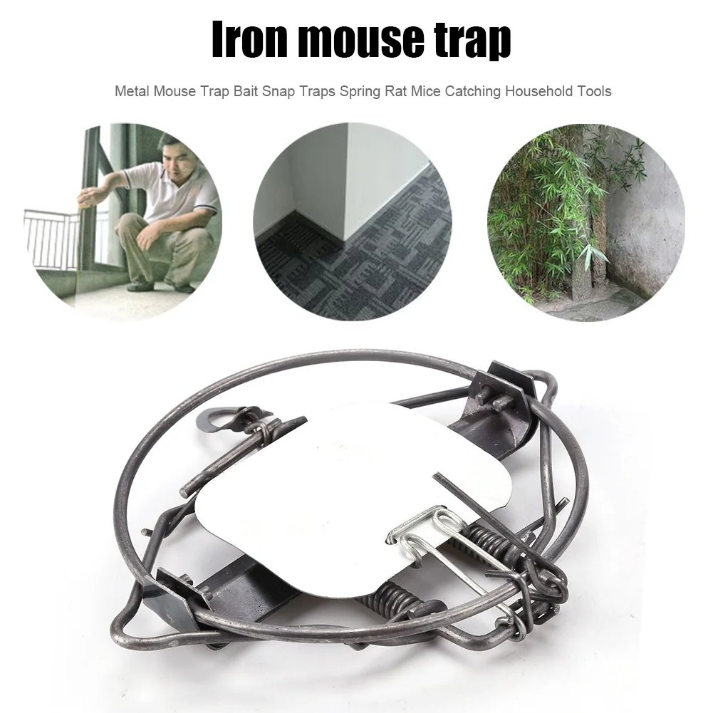 

Rat Traps Pest Control Rabbit Trap Big Metal Mouse Trap Catch Spring Trapt Rodent Cage Mice Pest Catching Household Tools