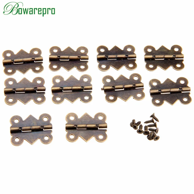 12 шт. Античная бронзовая петля для кухонного шкафа|Петли шкафа| |