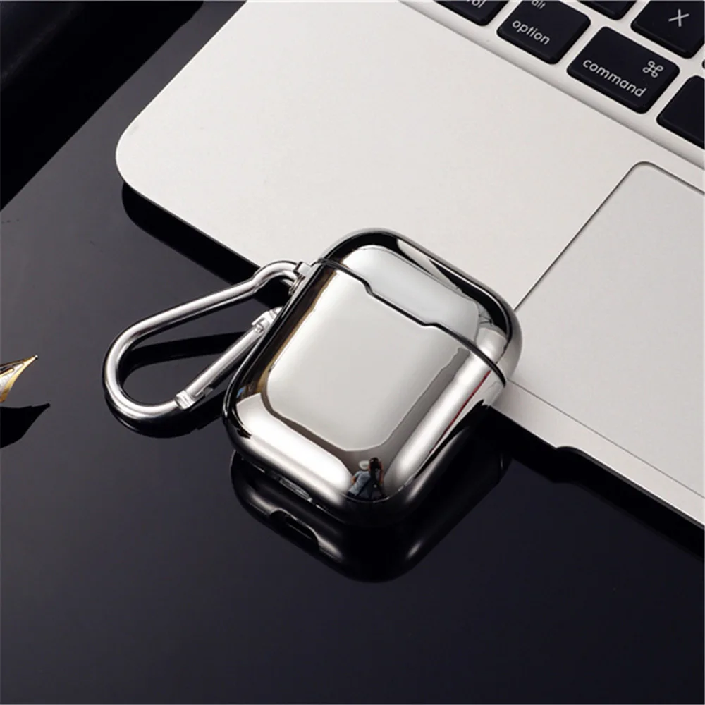 7 For Airpods BFOLLOW Роскошная плакированная силиконовый чехол для AirPods Pro Airpods 1/2 Мягкий защитный чехол на заднюю панель из полиуретана Противоударная защитная задняя крышка с цепочкой для ключей - Цвет: 7 For Airpods
