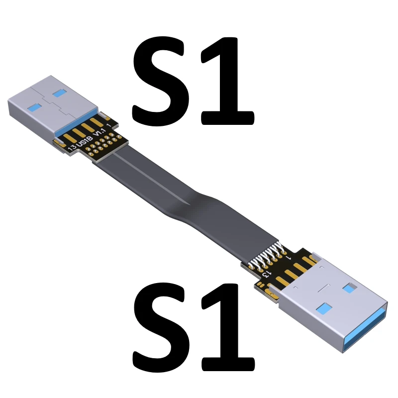 USB ленточный кабель плоский экранирующий EMI 3 0 90 градусов коннектор вверх и вниз