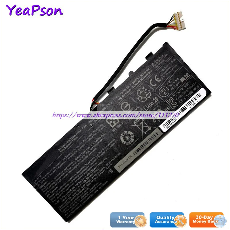 Yeapson 7 2 в 28 Втч Подлинная фотобатарея для ноутбука Toshiba Satellite радиус 11