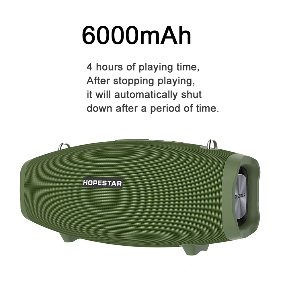 Многофункциональный HOPESTAR H1 40 Вт беспроводной портативный Bluetooth динамик Мобильный фонарик с питанием водонепроницаемый плеер с тяжелыми басами