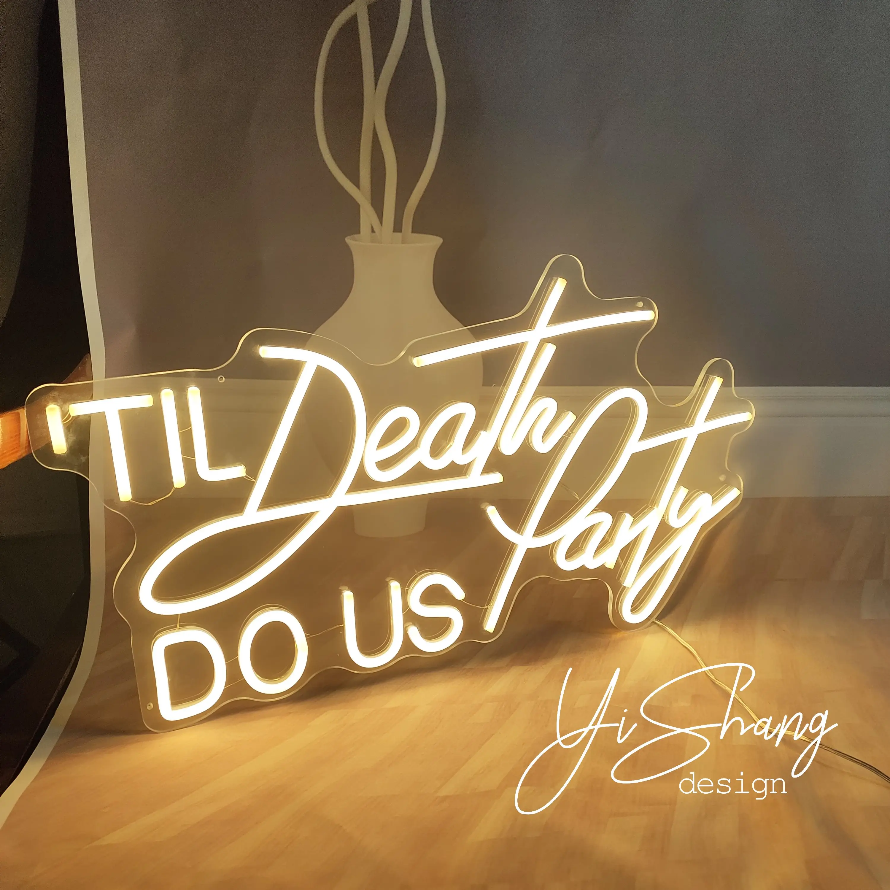 Неоновая вывеска Til Death DO US на заказ гибкая светодиодная неосветильник неоновая