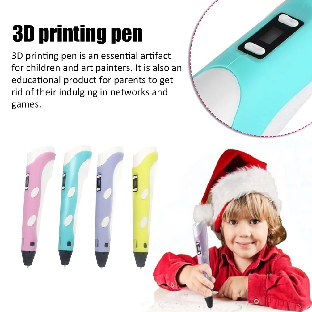 

3D Printing Pen 12V 3D Pen Pencil 3D Drawing Pen Stift PLA Filament For Kid Child Education Hobbies Drawing Toys Birthday Gifts