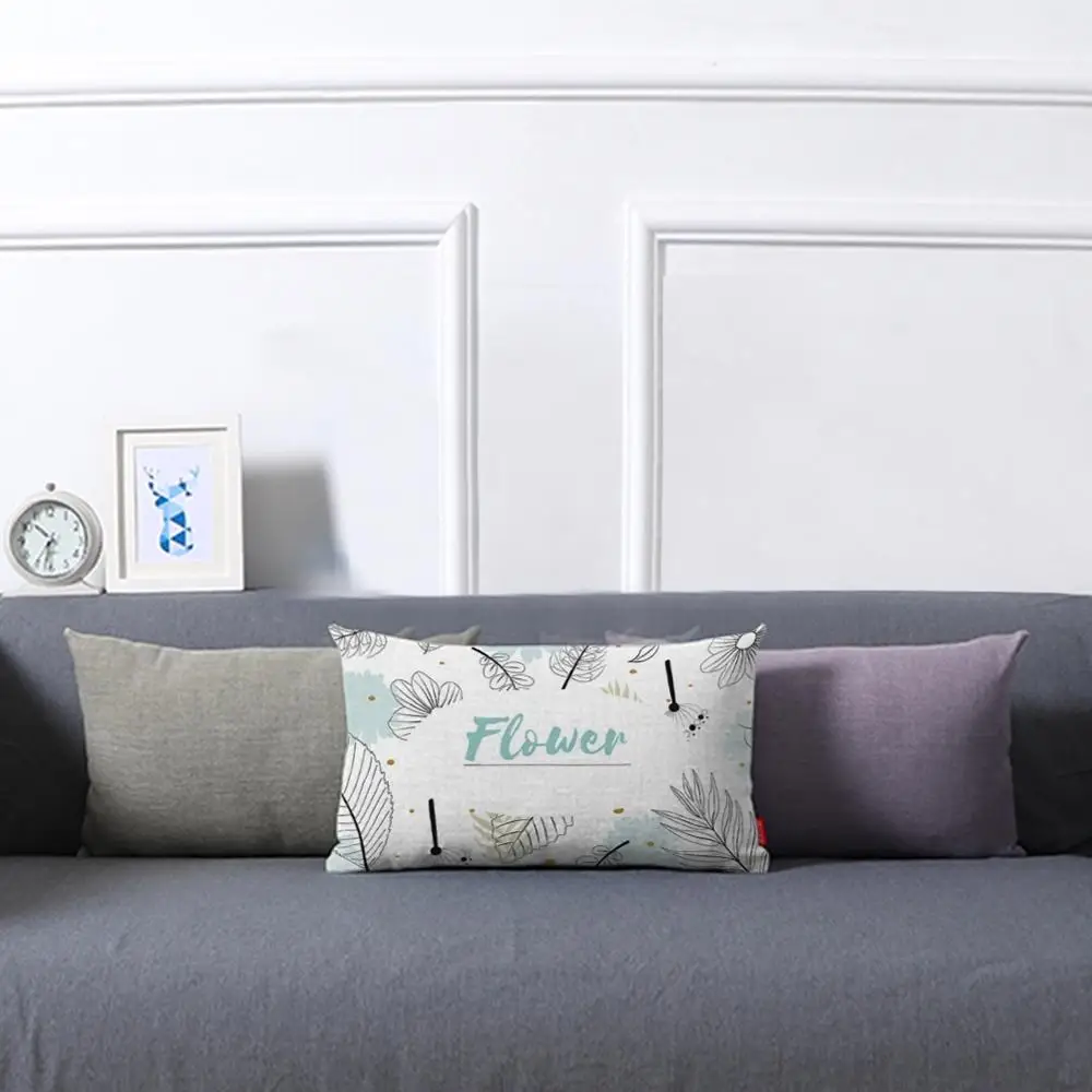 Украшение для дома короткая плюшевая подушка чехол с перьями мандала