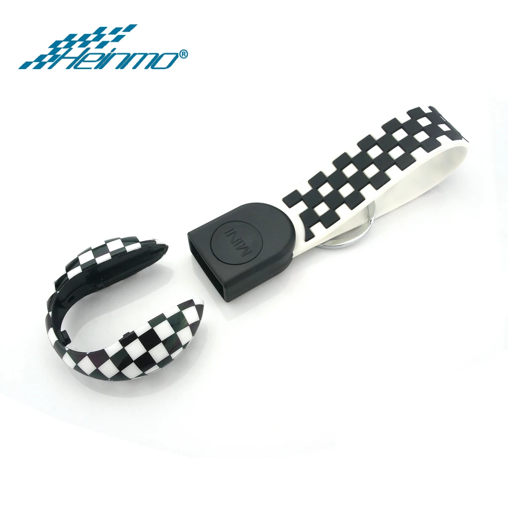 BlackWhite Checker Для MINI Cooper аксессуары для автомобиля Стайлинг для MINI Countryman Clubman чехол для ключей для MINI Cooper F56 F57 F55 F54 для MINI F60 - Название цвета: BlackWhite Checker