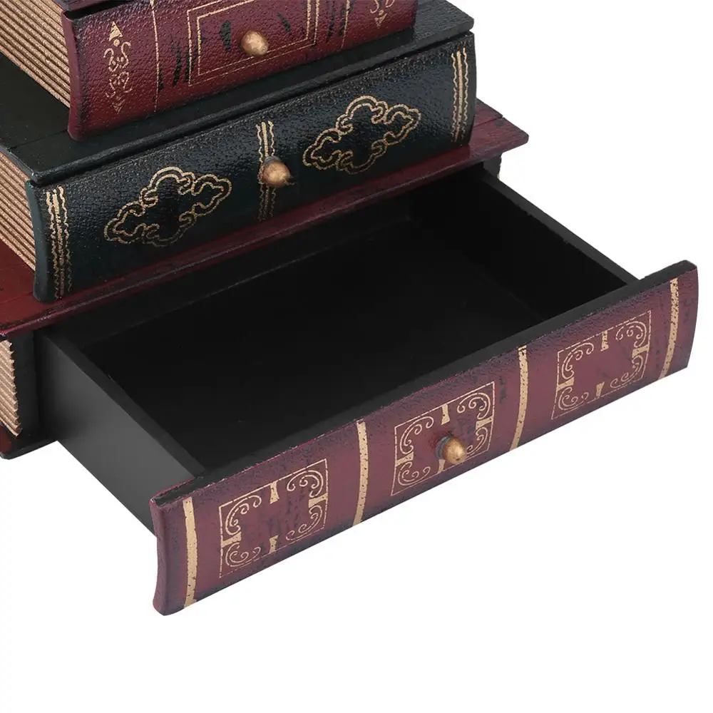 Модный винтажный Чехол в форме книги Подарочный ящик для хранения ювелирных