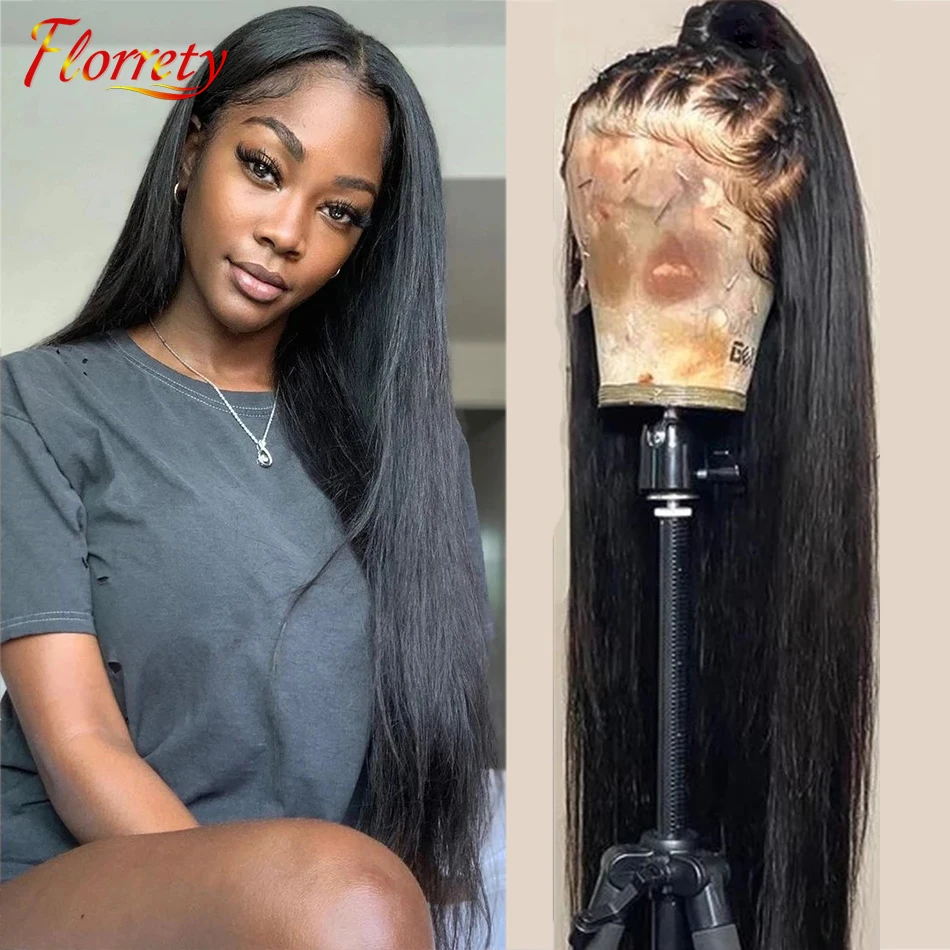 

Florrety Straight Wigs Human Hair Wigs 13x4 Lace Front Wigs For Black Women Lace Frontal Wig 4x4 Closure Wig