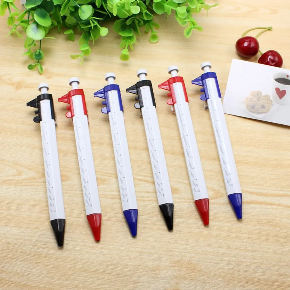 

Multifunction Caliper pen Ball-Point 1mm ballpoint pen Gel Ink Pen Vernier Caliper Roller Ball Pen Creativity Woodworking Tools
