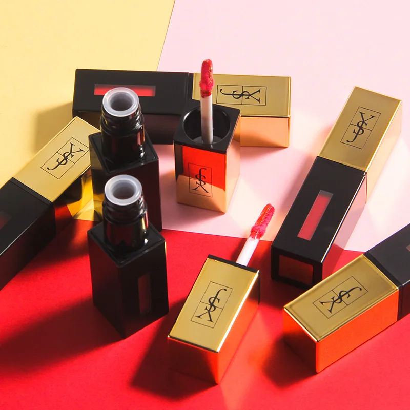 Крем-краска для губ блестящий жидкий тинт жидкая помада водостойкий Блестящий