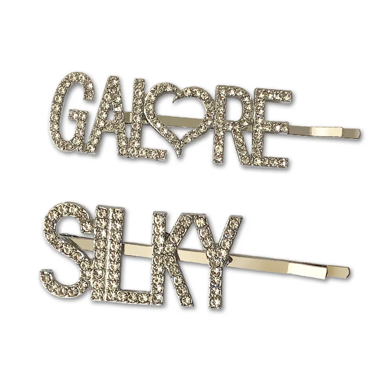 1 шт. Модный Блестящий кристалл шпильки со стразами GLAM/DRIPPIN буквы заколки для волос заколка аксессуары для укладки волос для женщин девочек